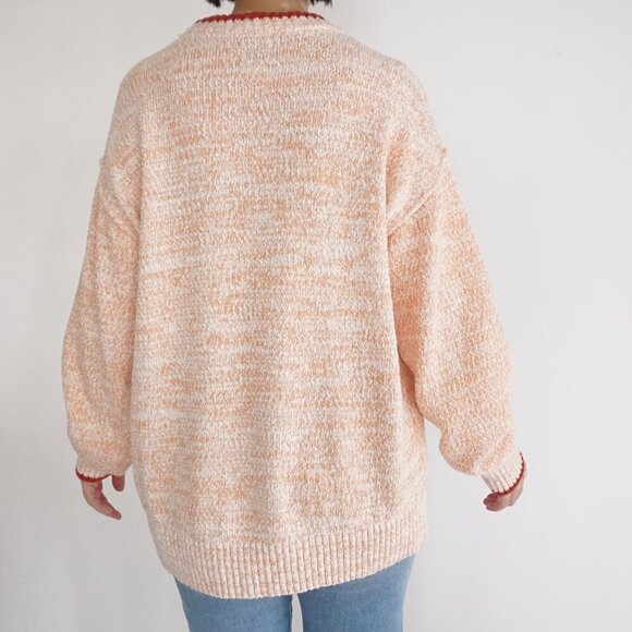 Urban Outfitters BDG Peach Knit Cotton Blend Crewneck Sweater Dress L - Picture 3 of 11